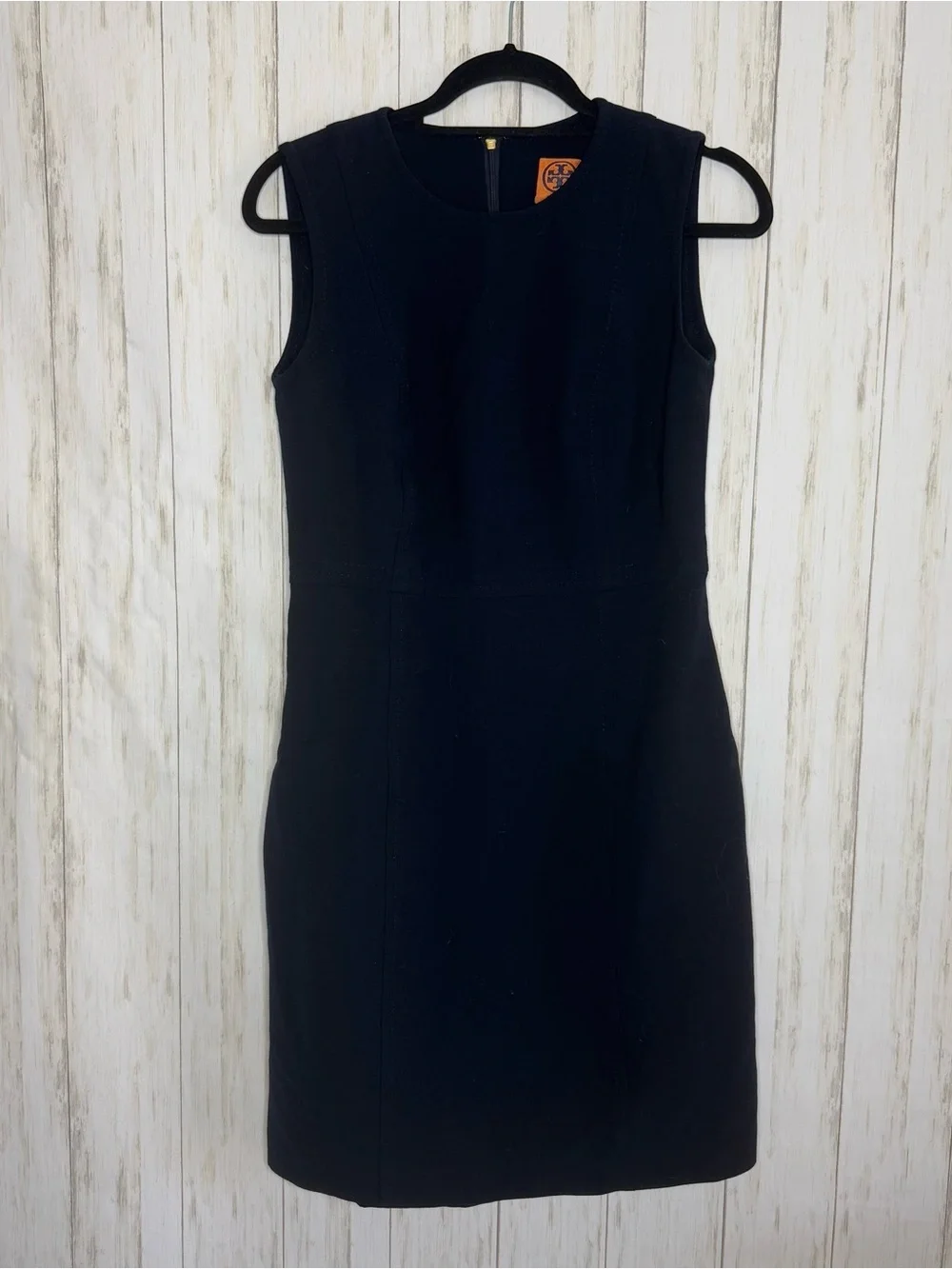 Tory Burch 8 Navy Wool Blend Sleeveless Mini Dress